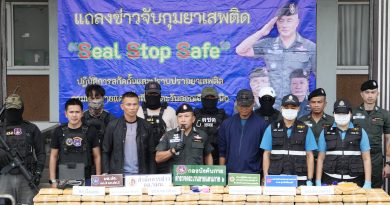 พ.ต.อ.คณิต กลิ่นศรีสุข รอง ผบก.ตชด.ภาค 2 แถลงข่าว จับกุมยาเสพติดให้โทษประเภทที่ 1 (ยาบ้า) จำนวน 1,600,000 เม็ดการจับกุมยาเสพติด