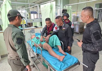 ผบก.ตชด.ภาค 2 เยี่ยมกำลังพลบาดเจ็บ จากเหตุปะทะตามแนวชายแดนไทย – กัมพูชา